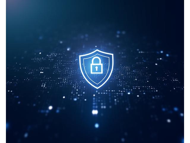 Abstract depiction of digital security with a shield and interwoven lines, symbolizing data protection for user privacy.